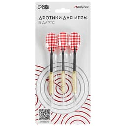 Дротики для дартса ONLYTOP, 3 шт., металлический наконечник, вес 18 г, цвет МИКС