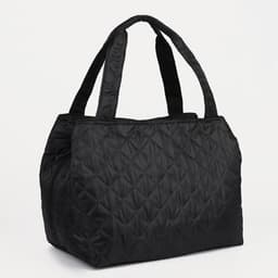 Сумка дорожная, 3 отдела на молниях, 50×20×30 см, чёрный