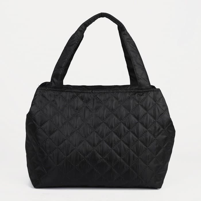 Сумка дорожная, 3 отдела на молниях, 50×20×30 см, чёрный