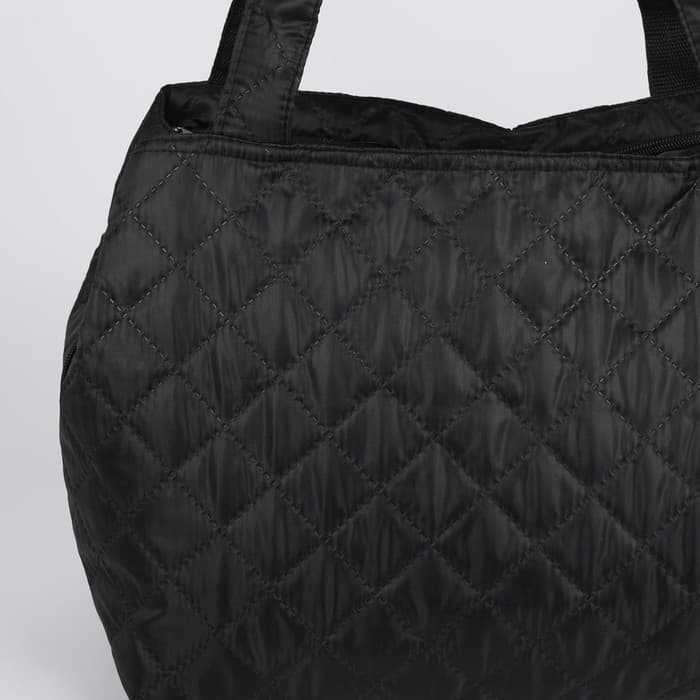 Сумка дорожная, 3 отдела на молниях, 50×20×30 см, чёрный