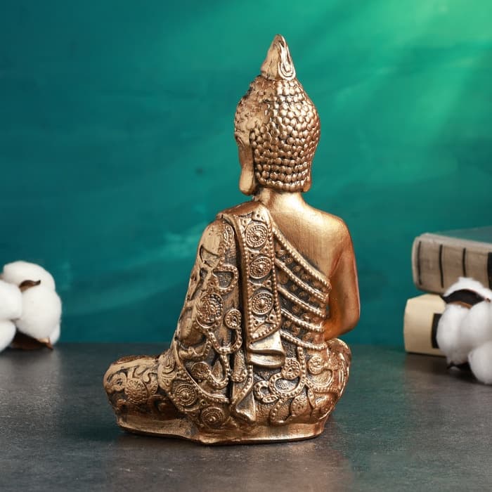 Фигурка гипс «Будда малый», бронза, 23×15.5×10 см
