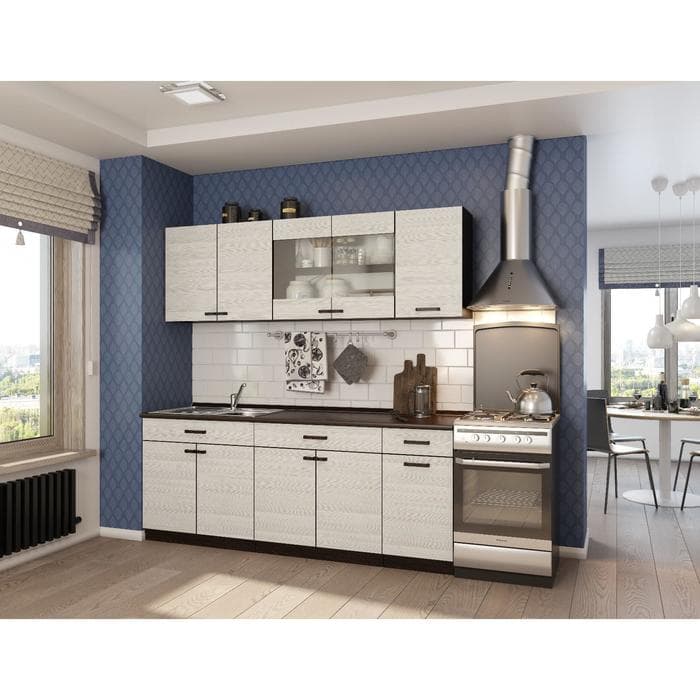 Шкаф навесной «Мальва», 800×290×626 мм, цвет венге/лоредо