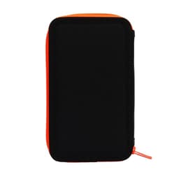 Пенал школьный, 2 секции, 11×19 см «Чёрный-ярко-оранжевый»