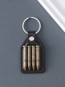 Кожаный брелок для ключей на кольце «Пули», (кожзам), 6.8×4 см