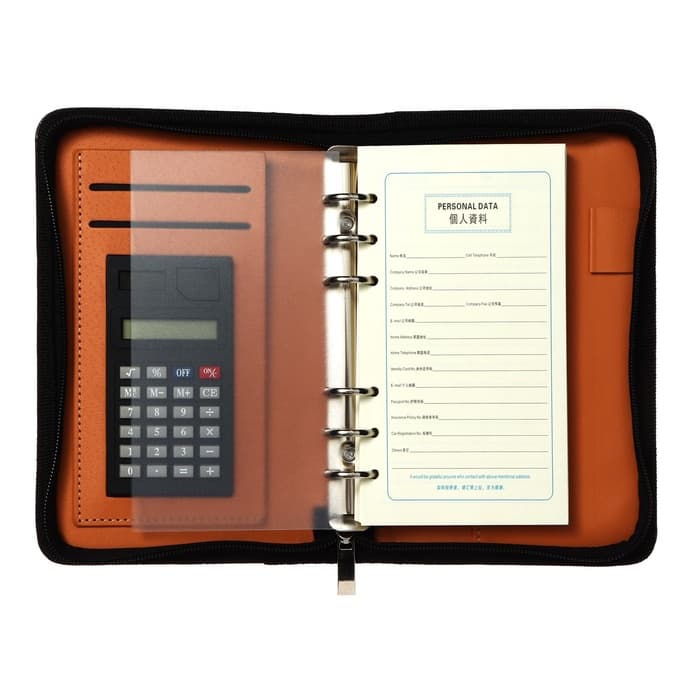 Ежедневник-органайзер Calligrata, А6, 96 листов, на молнии, обложка из искусственной кожи, МИКС