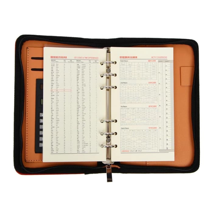 Ежедневник-органайзер Calligrata, А6, 96 листов, на молнии, обложка из искусственной кожи, МИКС