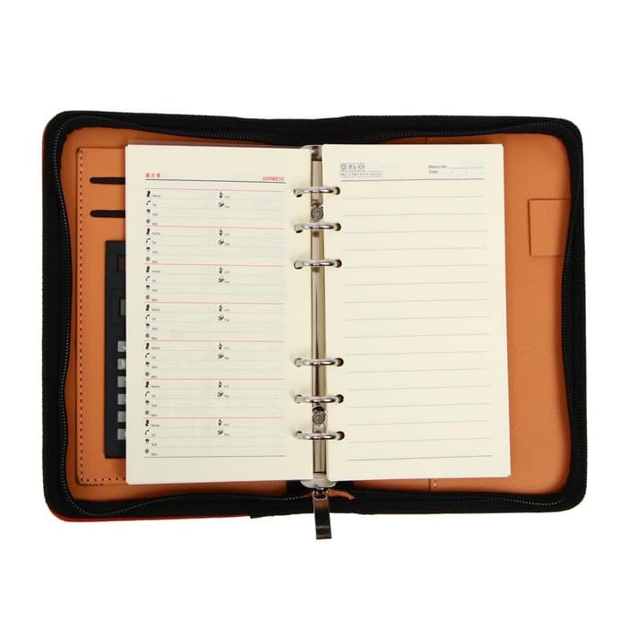 Ежедневник-органайзер Calligrata, А6, 96 листов, на молнии, обложка из искусственной кожи, МИКС