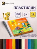 Пластилин мягкий (восковой) «Мульти-Пульти. Енот в лесу», 12 цветов, 180 г, со стеком
