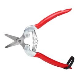 Ножницы садовые, 7" (18 см), с металлическими ручками, обрезиненная ручка, красные, Greengo