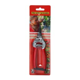 Ножницы садовые, 7" (18 см), с металлическими ручками, обрезиненная ручка, красные, Greengo