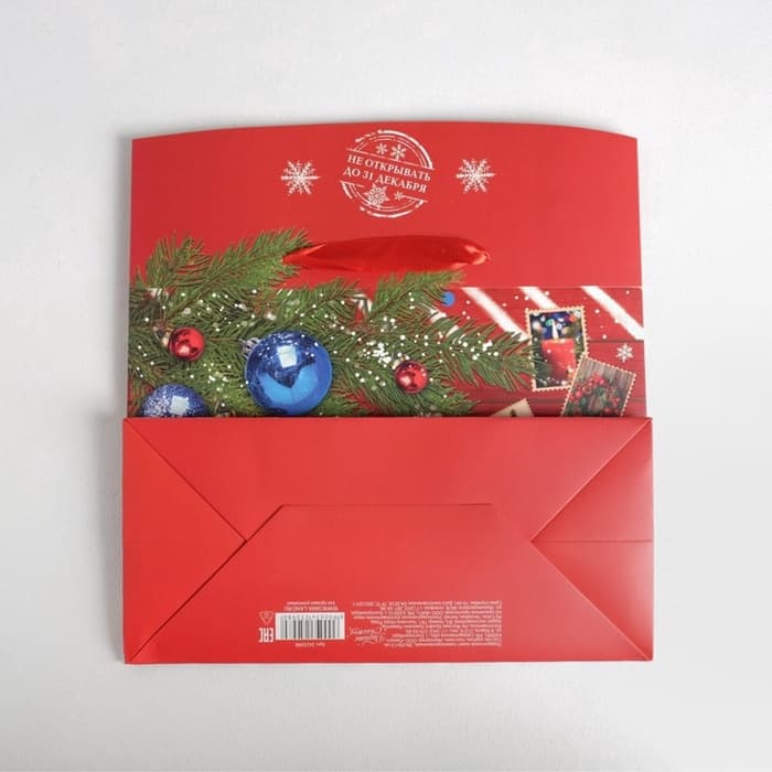 Пакет‒коробка подарочный «Новогодняя посылка», 28×20×13 см