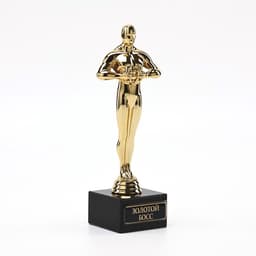 Кубок наградная фигура «Золотой босс», оскар, пластик, подставка камень, 18 см