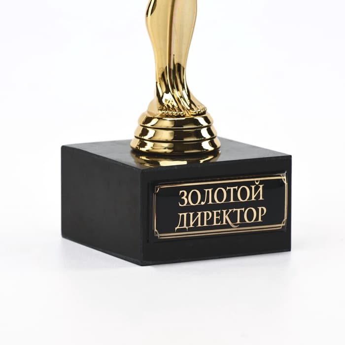 Кубок наградная фигура «Золотой директор», оскар, пластик, подставка камень, 18 см