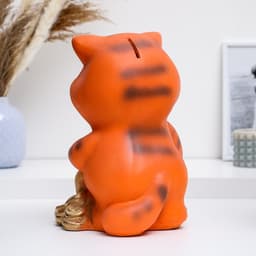Копилка для денег «Кот с метлой», гипс, рыжий, 22×22×28 см