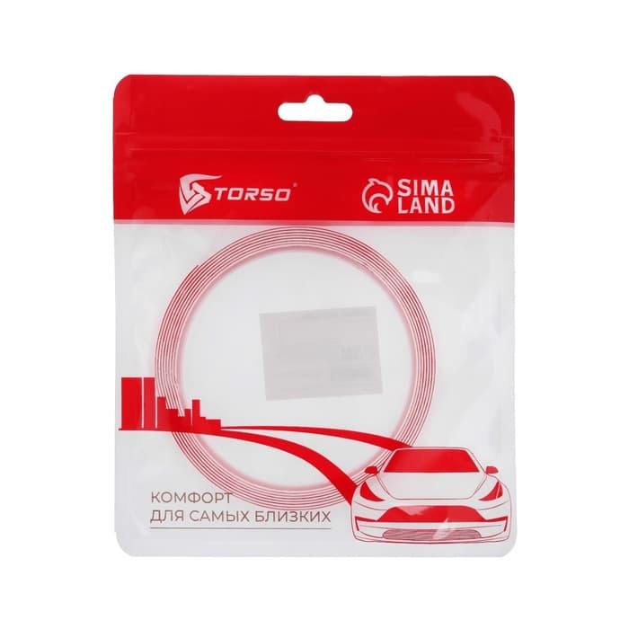 Клейкая лента TORSO, прозрачная, двусторонняя, акриловая, 30 мм × 2 м