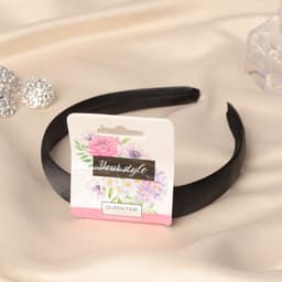 Ободок для волос QF «Атлас», классика, 2 см, чёрный