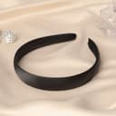 Ободок для волос QF «Атлас», классика, 2 см, чёрный