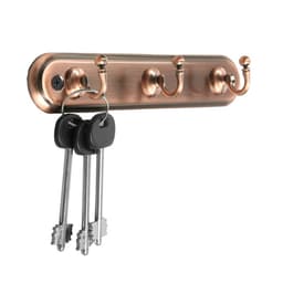 Вешалка ТУНДРА TVT002, металлическая, трёхрожковая, цвет медь
