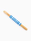 Массажёр «Скалка», универсальный, деревянный, 37.5×4 см, 9 колёс с шипами, МИКС