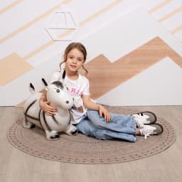 Попрыгун ZABIAKA «Зебра», 55×29×50 см, белый