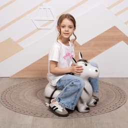 Попрыгун ZABIAKA «Зебра», 55×29×50 см, белый