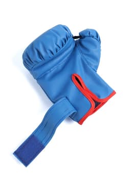Перчатки боксёрские детские, размер 6 oz, синие