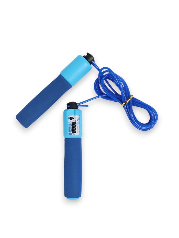 Скакалка спортивная ONLYTOP, 2.55 м, регулируемая, со счётчиком, цвет МИКС