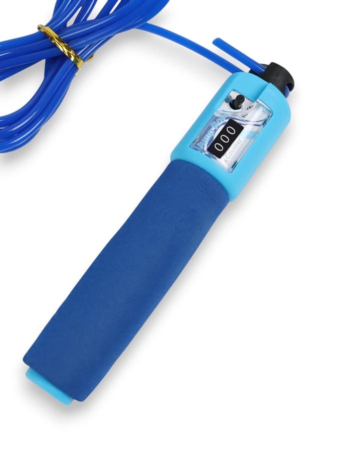 Скакалка спортивная ONLYTOP, 2.55 м, регулируемая, со счётчиком, цвет МИКС