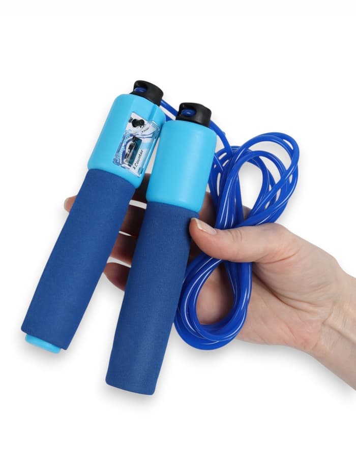 Скакалка спортивная ONLYTOP, 2.55 м, регулируемая, со счётчиком, цвет МИКС
