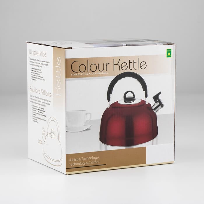 Чайник со свистком «Семейный», 1.9 л, нержавеющая сталь, хромированный