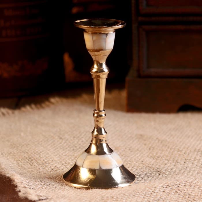 Подсвечник на 1 свечу «Классика», 11 см, с перламутром