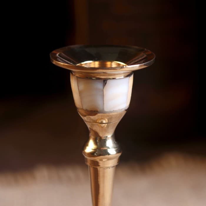 Подсвечник на 1 свечу «Классика», 11 см, с перламутром