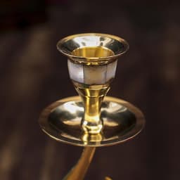 Подсвечник на 1 свечу, изгиб, 21 см, с перламутром