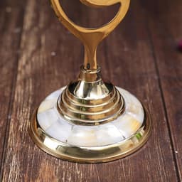 Подсвечник на 1 свечу, изгиб, 21 см, с перламутром