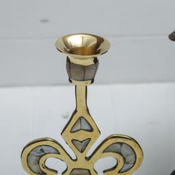 Подсвечник на 1 свечу «Вензель», 23 см, с перламутром