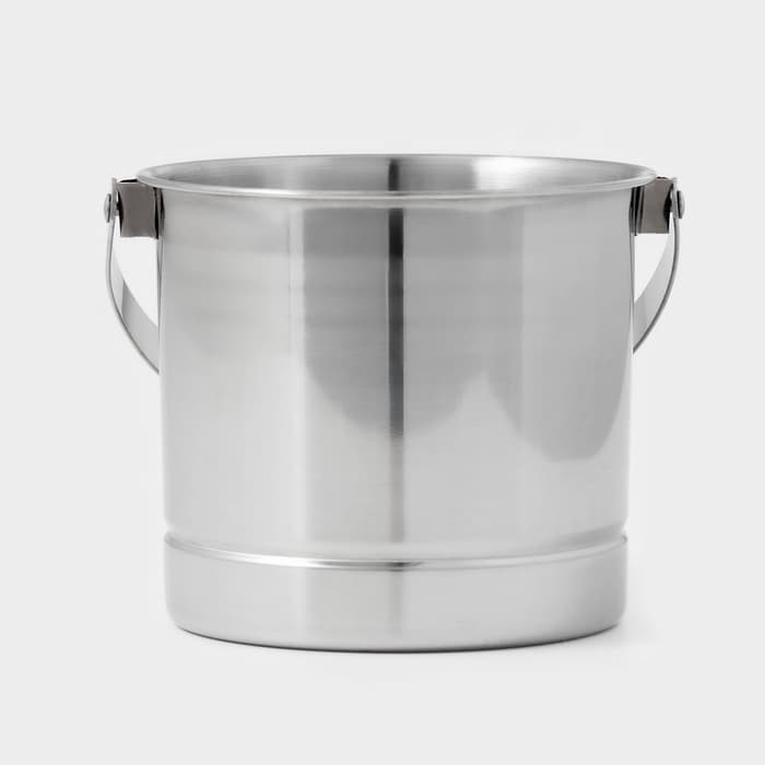 Ведро для льда из нержавеющей стали, 1.3 л, 14.5×12.5 см