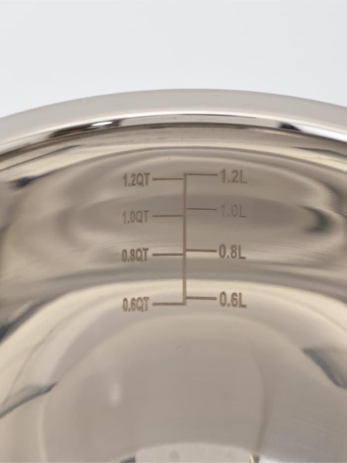 Миска, 1.4 л, d=17 см, с мерной шкалой, нержавеющая сталь