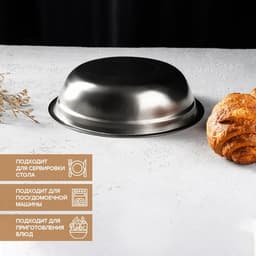 Миска «Мэйли», 850 мл, 21×5 см, нержавеющая сталь