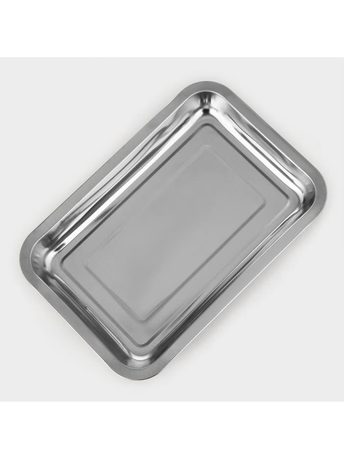Противень, 32×22×4 см, хромированный