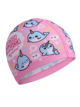 Шапочка для плавания детская ONLYTOP «Нарвалы», тканевая, обхват 46-52 см
