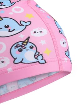 Шапочка для плавания детская ONLYTOP «Нарвалы», тканевая, обхват 46-52 см