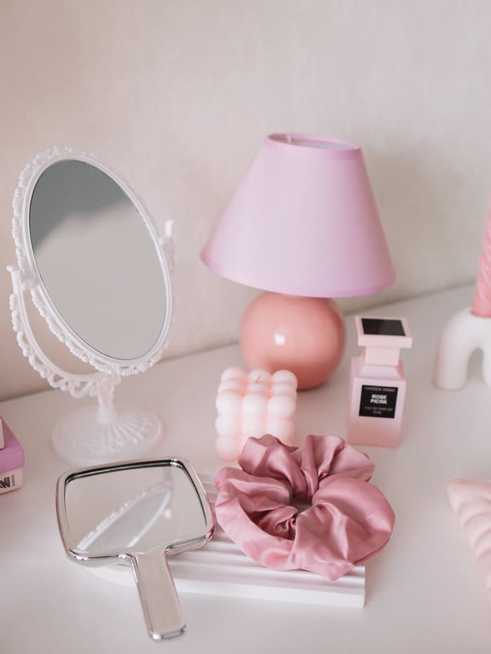 Зеркало декоративное, с увеличением х2, двустороннее, 16.5×24.5 см, (11×15.5 см), белое