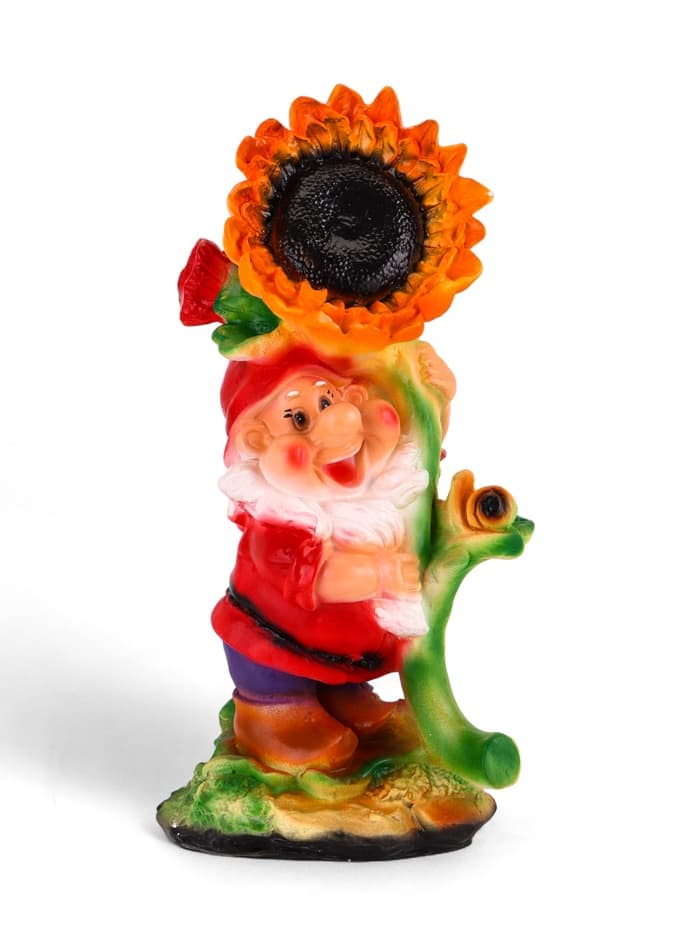Садовая фигура из гипса «Гном с подсолнухом», 53×18×27 см