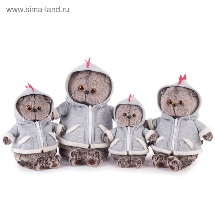 Мягкая игрушка «Кот Басик», в толстовке дракончик, 25 см, МИКС
