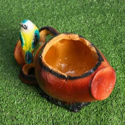 Фигурное кашпо для цветов «Синичка на кувшине», 1.6 л, 25×16×15 см, гипс