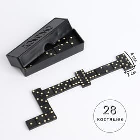 Настольная игра, домино «Классическое», 28 шт., костяшка 4×2×0.5 см