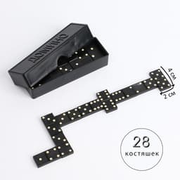 Настольная игра, домино «Классическое», 28 шт., костяшка 4×2×0.5 см