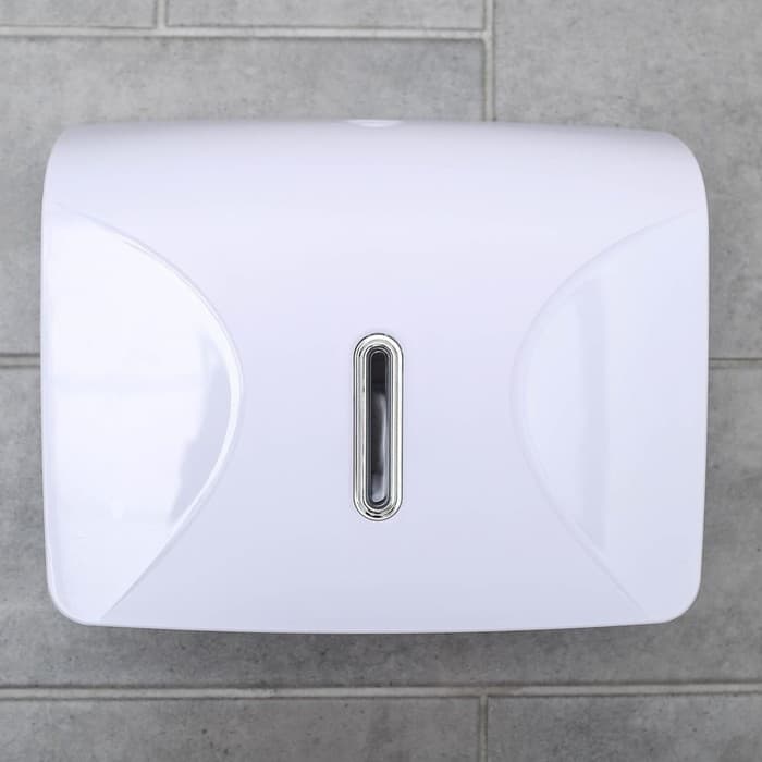 Диспенсер для бумажных полотенец в листах, пластик, 21.5×9×26.5 см, белый