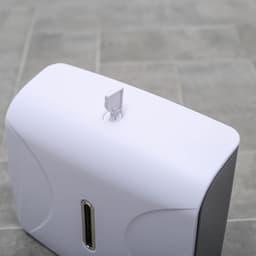 Диспенсер для бумажных полотенец в листах, пластик, 21.5×9×26.5 см, белый