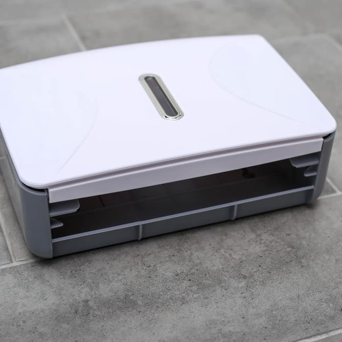 Диспенсер для бумажных полотенец в листах, пластик, 21.5×9×26.5 см, белый